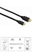  HDMI 1.3 A-C(mini) (m-m), 2.0 ,  , 1440p, Tech-Line, , Hama