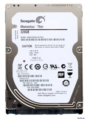    2,5" 320Gb 2.5" Seagate (ST320LT012) 16Mb 5400rpm SATAII Momentus Thin