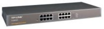  TP-Link TL-SG1016 16-port Gigabit Switch, 1U 19-inch rack-mountable steel case