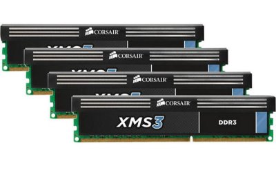   32Gb (4x8Gb) PC3-10600 1333MHz DDR3 DIMM Corsair XMS3 CMX32GX3M4A1333C9 Retail