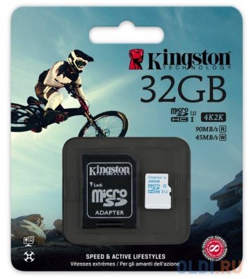 - microSDHC 32  Kingston , Class 10 ( MBLY10G2/32GB )  SD, USB-