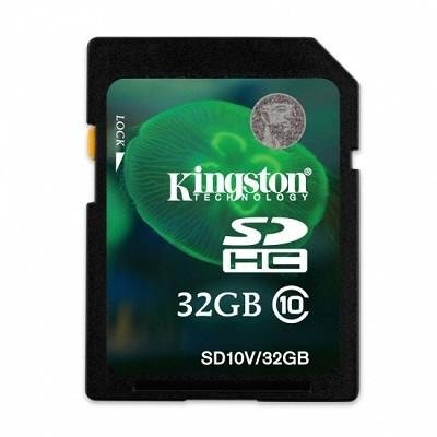   Kingston (SD10V/32GB) SecureDigital High Capacity (SDHC) MemoryCard 32Gb Class10