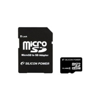   SDMicro (TransFlash) 32GB Silicon Power (Class 6) SD Adapter (SP032GBSTH006V10-SP)