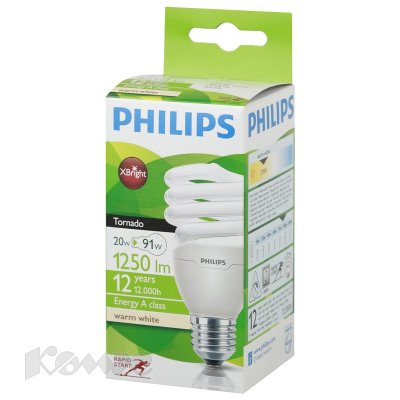 . Philips CLL Tornado mini T2 20W 827 E27