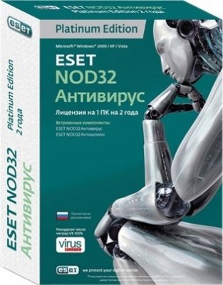  Eset Software NOD32 Platinum Edition -   2  ( NOD32-ENA-NS-BOX-2-1 )