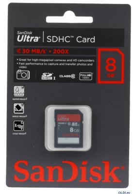   SanDisk (SDHC-8Gb Class10 Ultra) SecureDigital High Capacity Memory Card