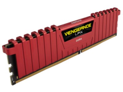   Corsair Vengeance LPX Red DDR4 DIMM 2400MHz PC4-19200 CL16 - 4Gb CMK4GX4M1A2400C16R