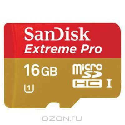   Sandisk microSDHC Extreme Pro 16GB (SDSDQXP-016G-X46)