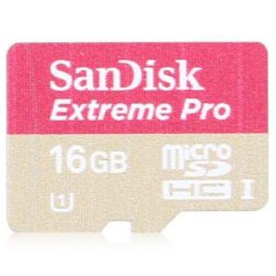 (SDSDQXP-016G-X46)   SanDisk Extreme Pro,  microSDHC, 16   