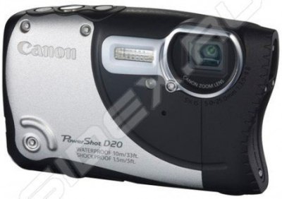  Canon PowerShot D20 (silver 12.1Mpix Zoom5x 3 1080p SDHC IS KPr/WPr/FPr GPS NB-6L, 