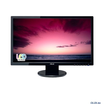  23.6" Asus VE247T black (LED, LCD, Wide, 1920 x1080, 5 ms GTG, 170/160, 300 cd/m, 10`000`0