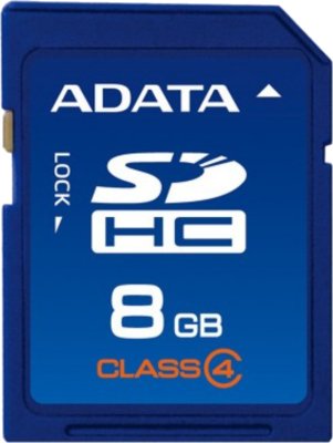   ADATA microSDHC Class 4 8GB + SD adapter