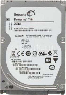   HDD 2.5" 250Gb SATA-II Seagate Momentus Thin [ST250LT012, 5400rpm, 16Mb]