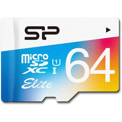   MicroSD 64Gb Silicon Power Elite (SP064GBSTXBU1V20SP) SDXC Class 10 UHS-I + 