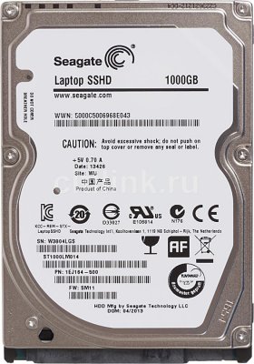   2,5" 1Tb Seagate ST1000LM014 (SATA 6Gb/s, 5400rpm, 64Mb, 8Gb SSD) Laptop Thin SSHD Hybr