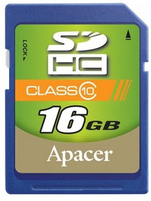   Apacer (microSDHC-16Gb Class10 + microSD--)SD Adapter)microSecureDigital High Capacity