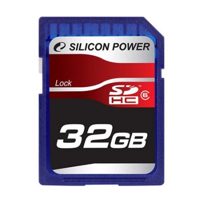   Secure Digital Card 32Gb Silicon Power SDHC Class 6 Full HD Video Card RET