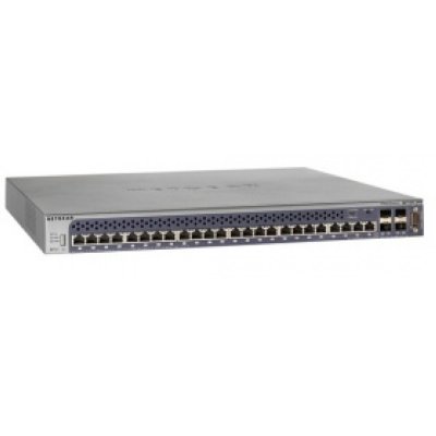  Netgear (XSM7224-100NES) RS232/mini USB. 20x10GBaseT+4x10GBaseT/SFP+Combo.MVR.Auto-iSCSI