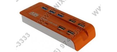  AgeStar (3CH1 Orange) USB3.0 Hub 7-port (3xUSB3.0 + 4xUSB2.0) + ..