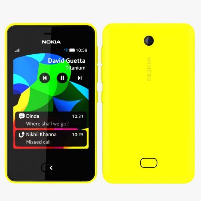   Nokia 501 Asha Dual Sim Yellow