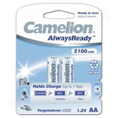 Camelion AA- 2100mAh Ni-Mh Always Ready BL-2 (NH-AA2100ARBP2, , 1.2 )