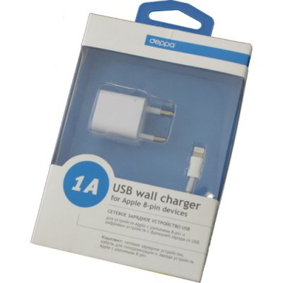     iPad 4G/ iPhone 5/ iPod Touch 5/ iPod nano 7 Deppa Ultra USB 1A 