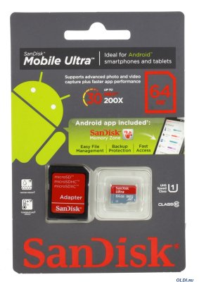   Sandisk 64 GB microSDXC Class 10 Ultra 80 MB/s (SD ) SDSQUNS-064 G-GN3MA