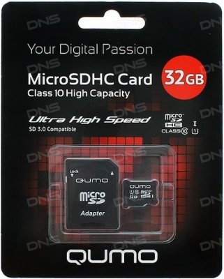   Micro SecureDigital Micro SecureDigital 32Gb HC QUMO class10 (QM32GMICSDHC10)