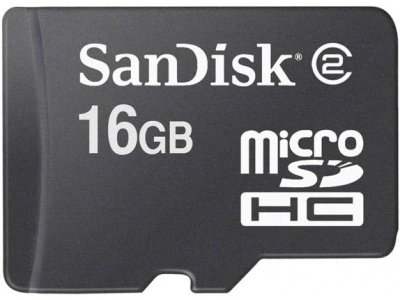 - SanDisk 16 GB micro SDHC, Class 2, ret, 1 .