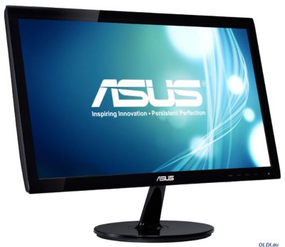  19.5" Asus VS207DE black (LED, LCD, Wide, 1600 x900, 5 ms, 90/65, 200 cd/m, 80`000`000:1)