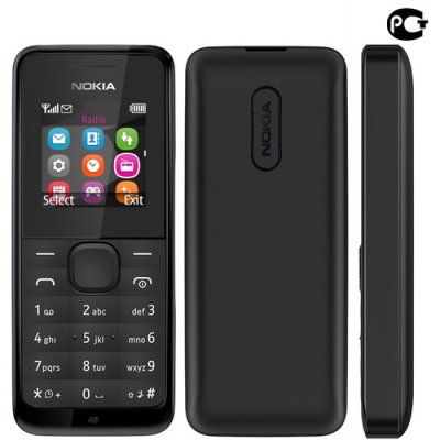   Nokia 105 Black (DualBand, 1.4" 128x128@64K, 8Mb)