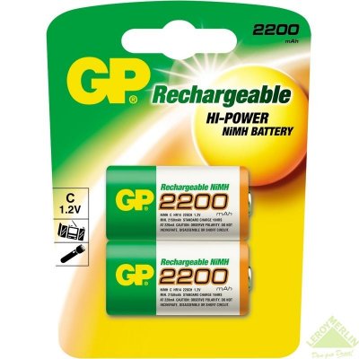  C - GP R14 2200 mAh Ni-MH (2 ) / 220CH-BC2