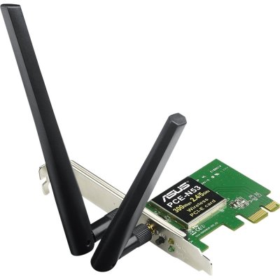  WiFi 802.11n ASUS PCE-N53 PCI-E Card  2.4GHz/5GHz, 300Mbps, 2 . 