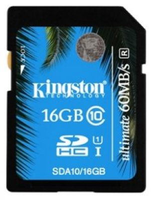   SDHC 32GB Class 10 Kingston SDA10/32GB UHS-I Read 60Mb/s Write 35Mb/s