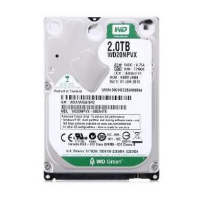 HDD   Western Digital HDD 2Tb 2.5" Scorpio Green 5400 RPM 8Mb 2048 , 600