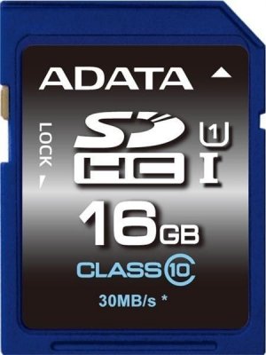 A-Data AUSDH16GUI1-RA1   16GB MicroSDHC class 10 Premier Pro UHS-I U1 (R/W 45/40 MB/s) 