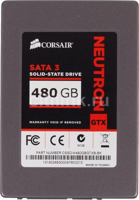  2.5" 480Gb Corsair Neutron GTX Series SSD (CSSD-N480GBGTXB-BK) SATAIII,  NAND