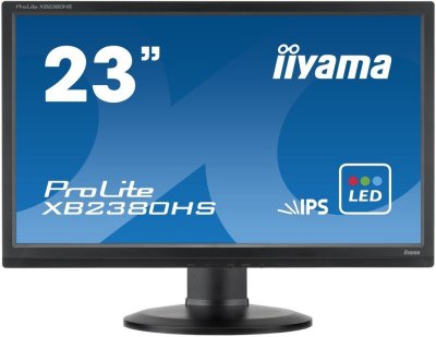  23" iiYama XB2380HS-B1 ProLite 1920x1080; 0.2652; 5ms; 250cd/m2; 1000:1; D-Sub; DVI-D; HDMI